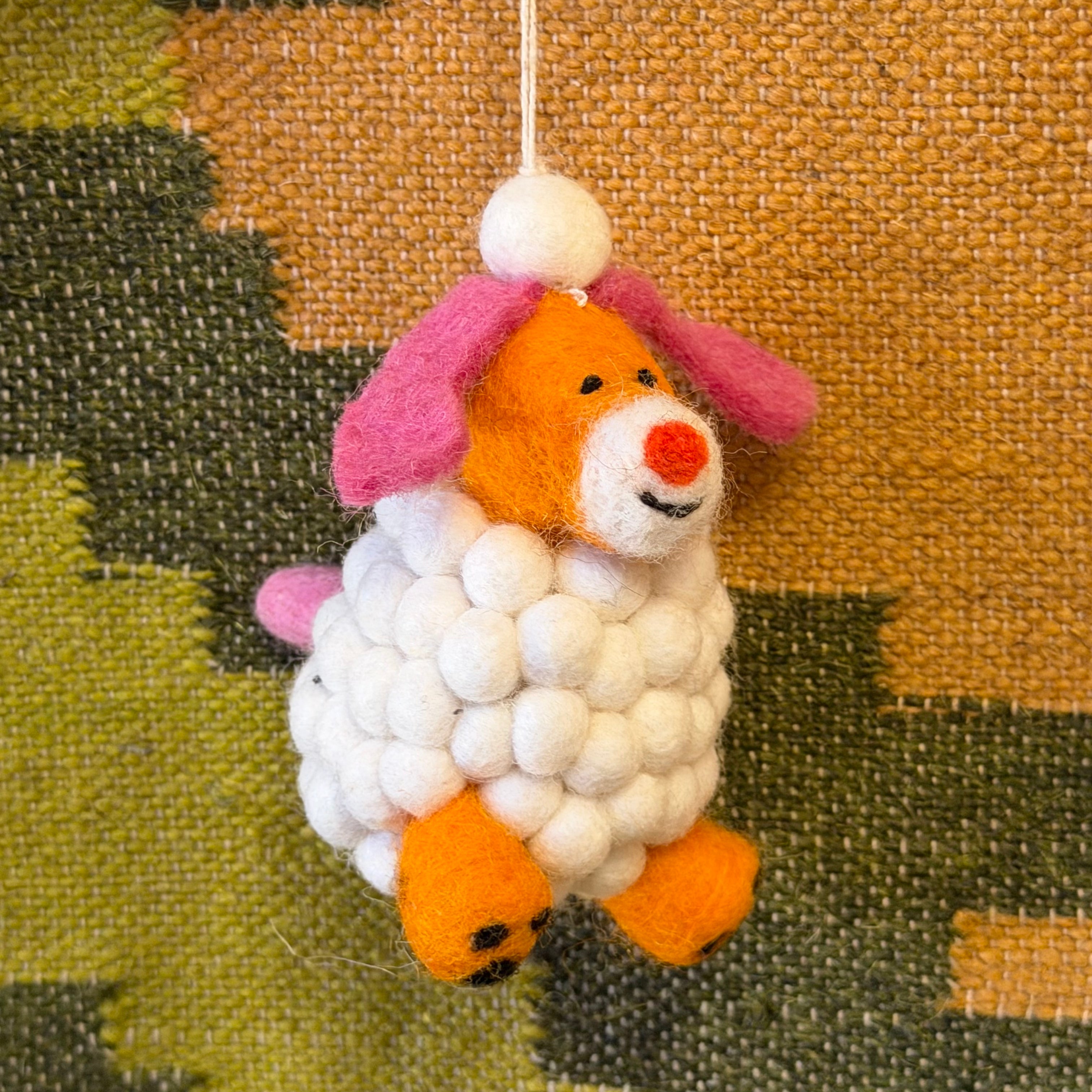"Minu" Snowball Dog Felt Ornament - Wrap Magazine Holiday Ornaments Wrap Magazine