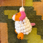 "Minu" Snowball Dog Felt Ornament - Wrap Magazine Holiday Ornaments Wrap Magazine