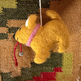 "Ginger" Dog Felt Ornament - Wrap Magazine