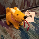 "Ginger" Dog Felt Ornament - Wrap Magazine