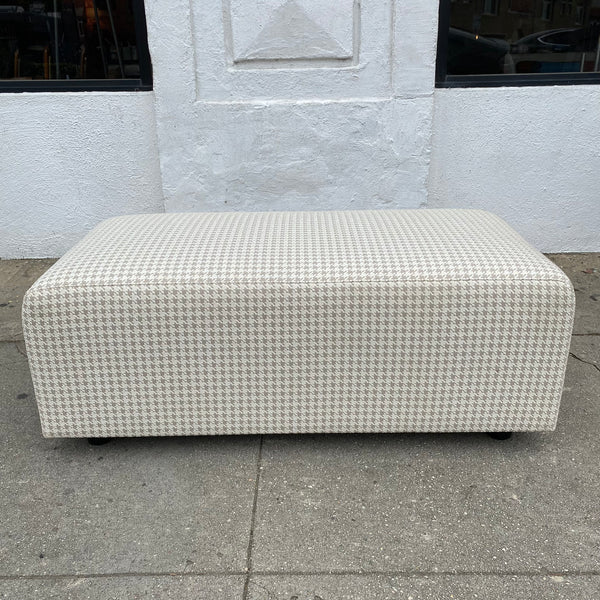 Vintage Reupholstered Houndstooth Bench - 3 Available Benches candid vintage   