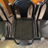 1980's Black Vinyl Dining Chairs - 4 Available Chairs jack