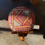 Vintage Mango Wood Elephant Stool ottoman CANDID HOME