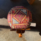 Vintage Mango Wood Elephant Stool ottoman CANDID HOME