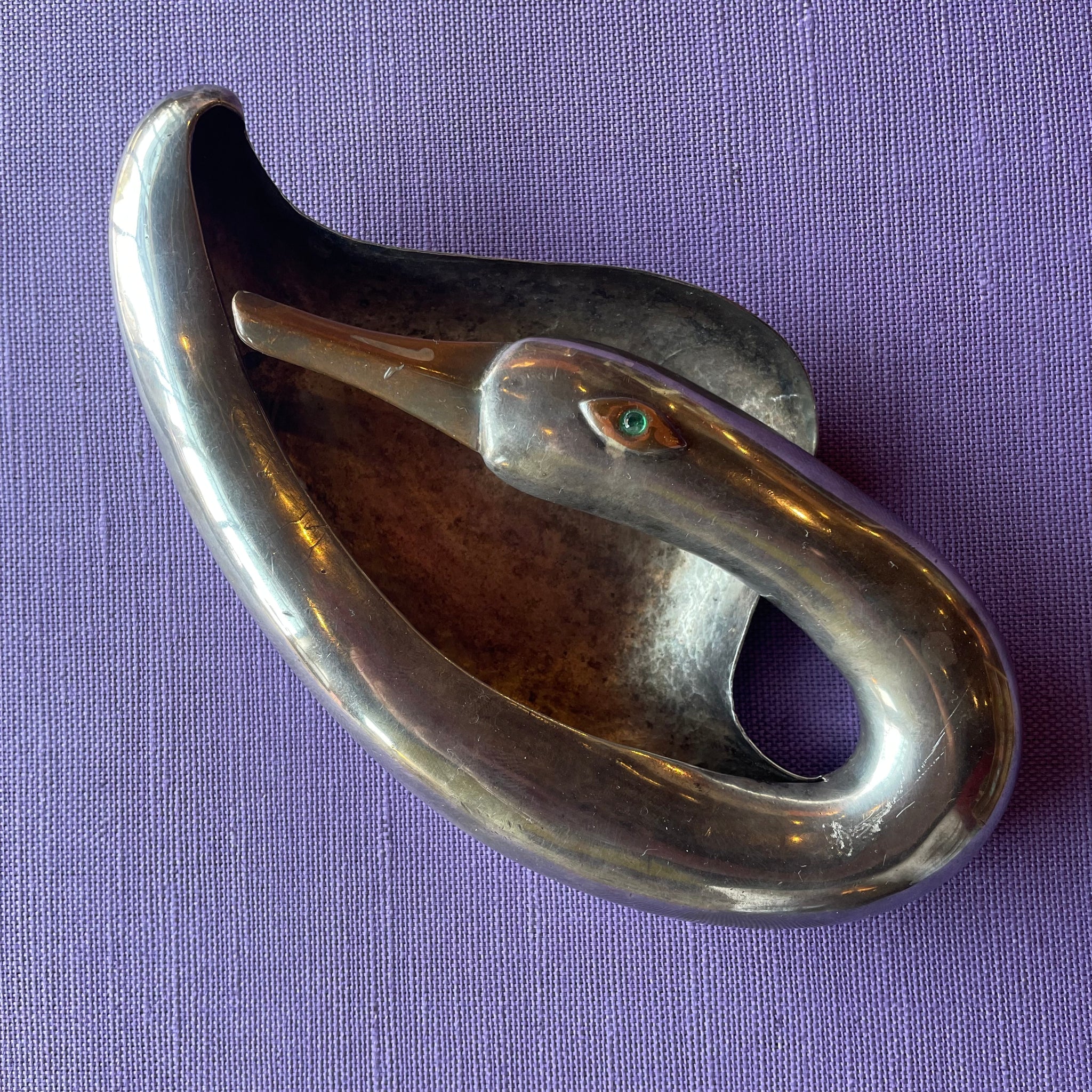 Vintage Los Castillo Silverplate Swan Dish bowl CANDID HOME