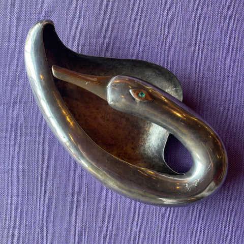 Vintage Los Castillo Silverplate Swan Dish bowl CANDID HOME