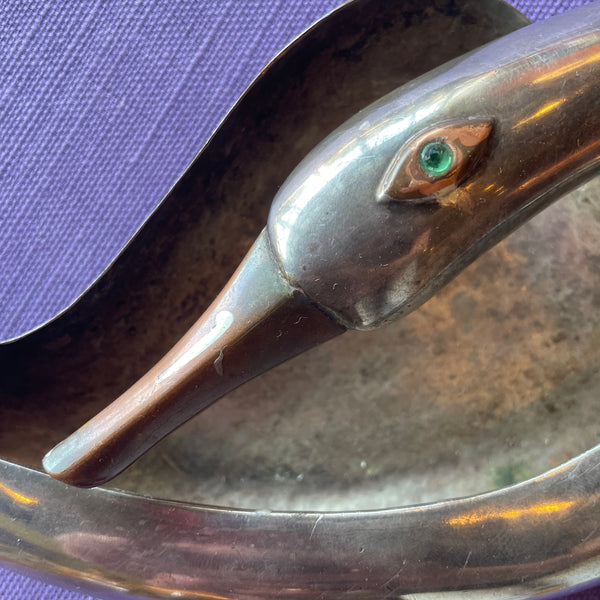 Vintage Los Castillo Silverplate Swan Dish bowl CANDID HOME