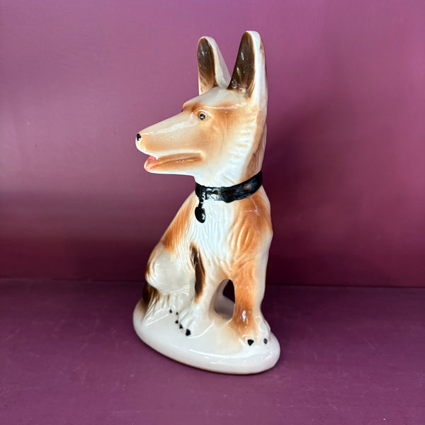 Vintage Shepard Ceramic Dogs - a pair