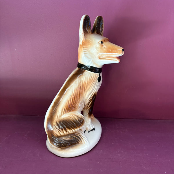 Vintage Shepard Ceramic Dogs - a pair