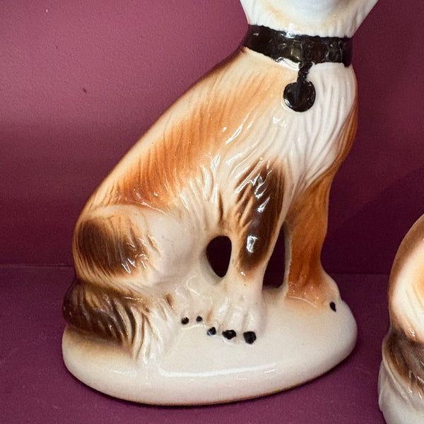 Vintage Shepard Ceramic Dogs - a pair