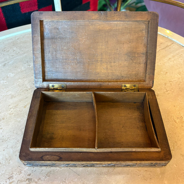 Vintage Carved Wooden Boxes