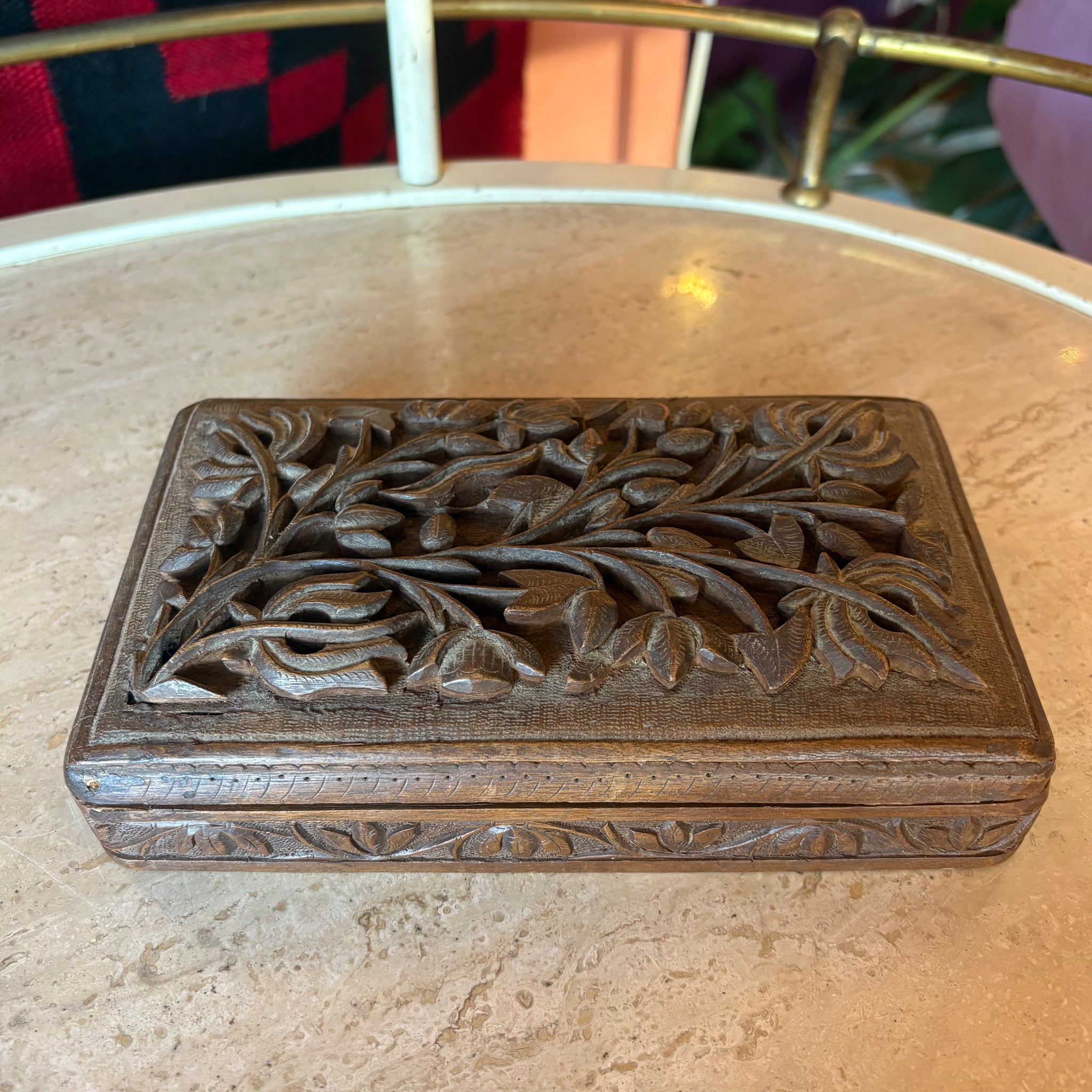Vintage Carved Wooden Boxes
