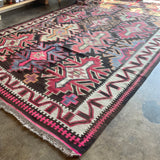 Vintage Kuba Kilim Rug - 6'7" x 10'10" Rugs CANDID HOME