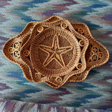 1970's Vintage Woven Rattan Trays