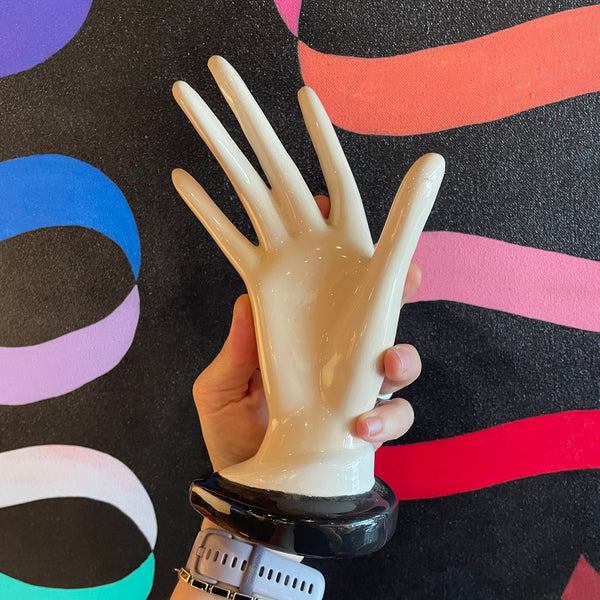 Vintage Ceramic Display Hand Forms styling object CANDID HOME black