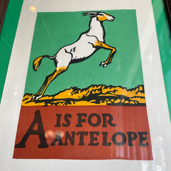MCM Vintage Alphabet Art by C.B. Falls Artwork CANDID HOME