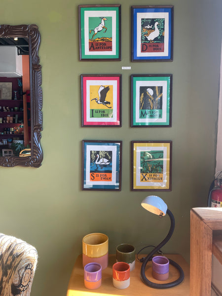 MCM Vintage Alphabet Art by C.B. Falls Artwork CANDID HOME