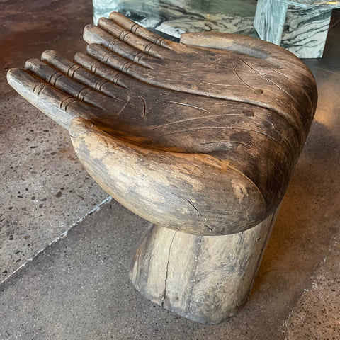 Vintage Carved Wooden Hand Chair Chairs CANDID HOME