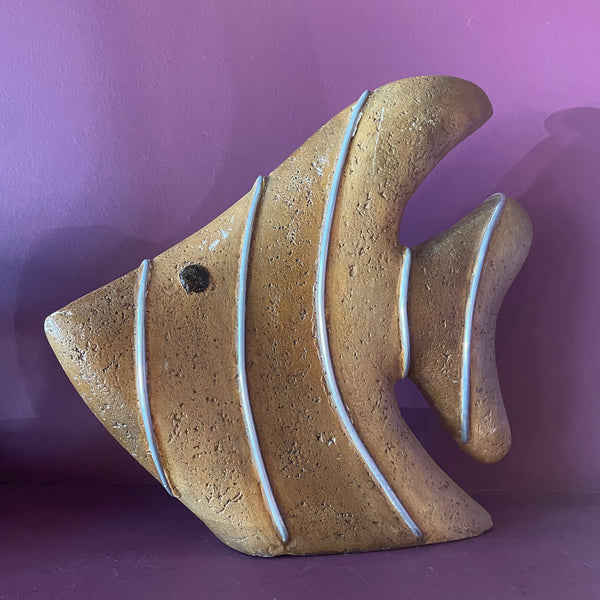 1970's Vintage Stone Fish styling object CANDID HOME
