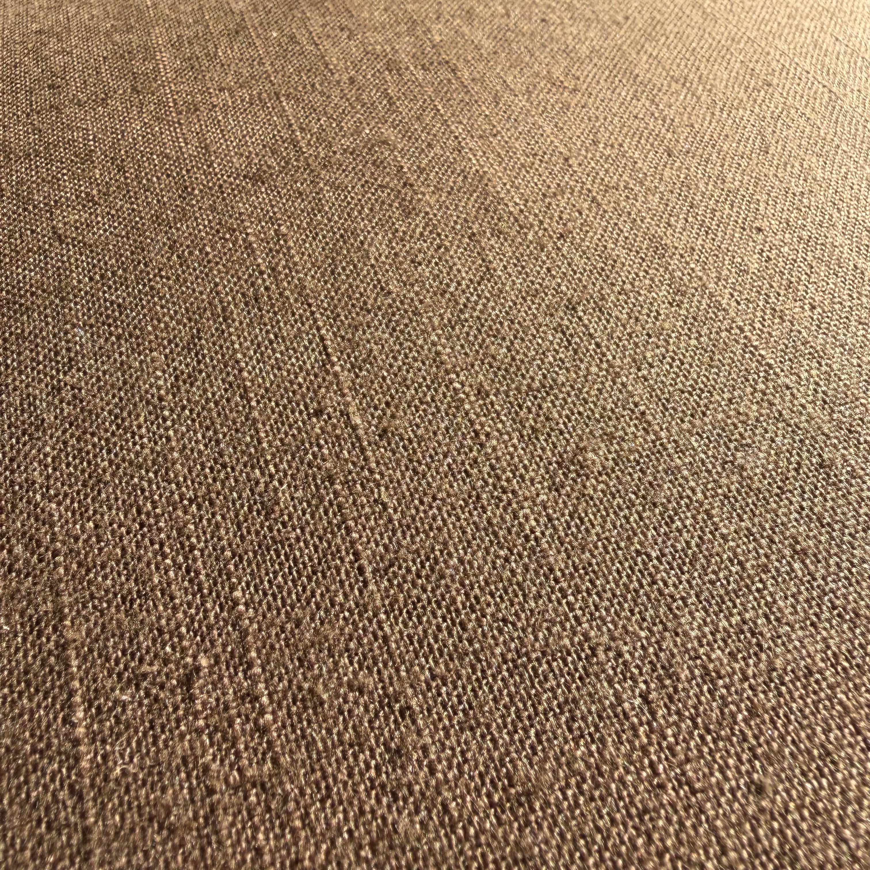 Vintage Reupholstered Brown Linen Ottomans - 1 Available Ottomans CANDID HOME