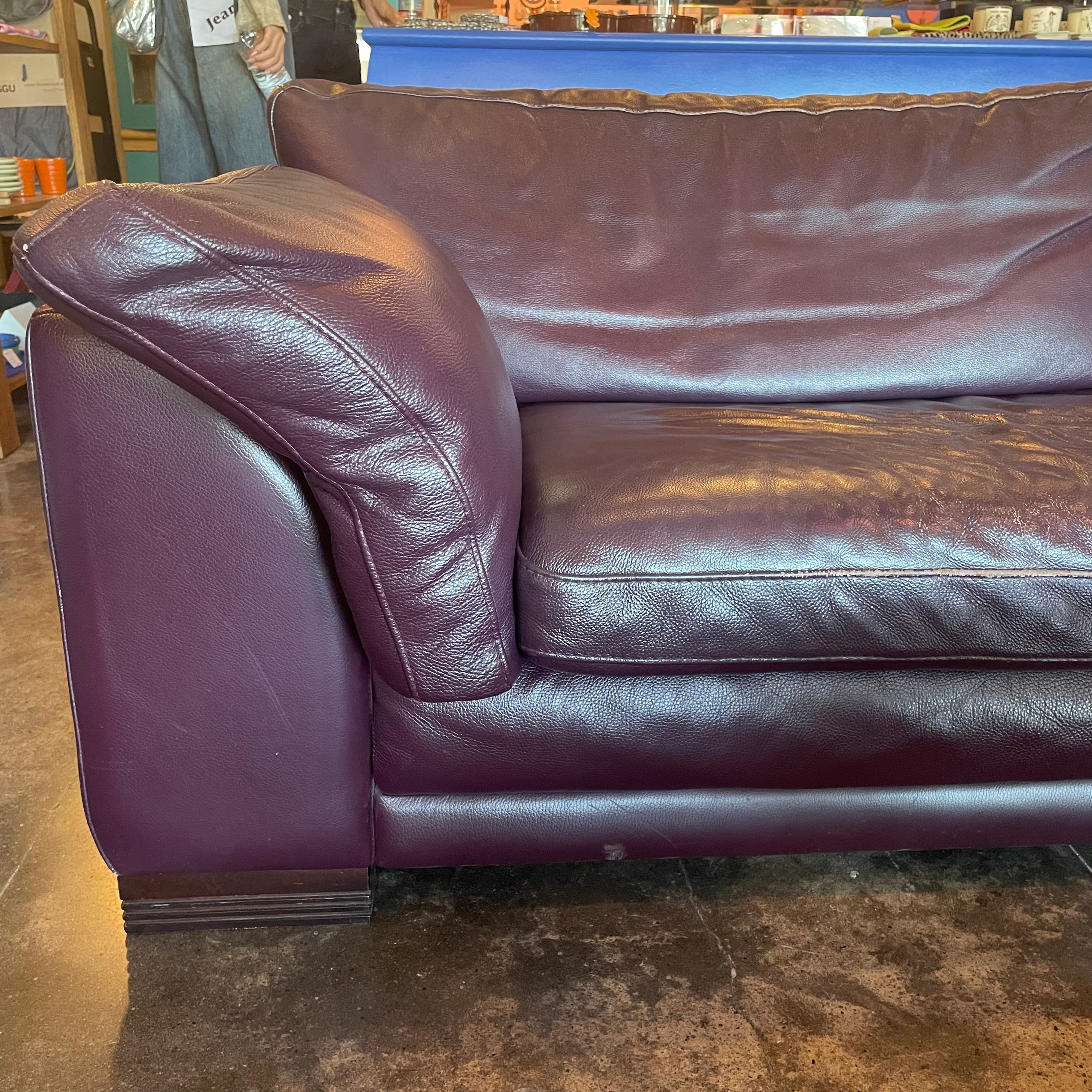 1980's Vintage Italian Leather Sofa by Natuzzi Sofa john ahmad rugs