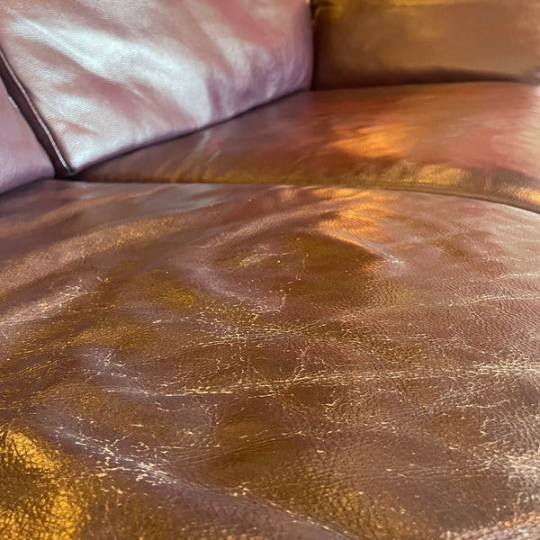 1980's Vintage Italian Leather Sofa by Natuzzi Sofa john ahmad rugs