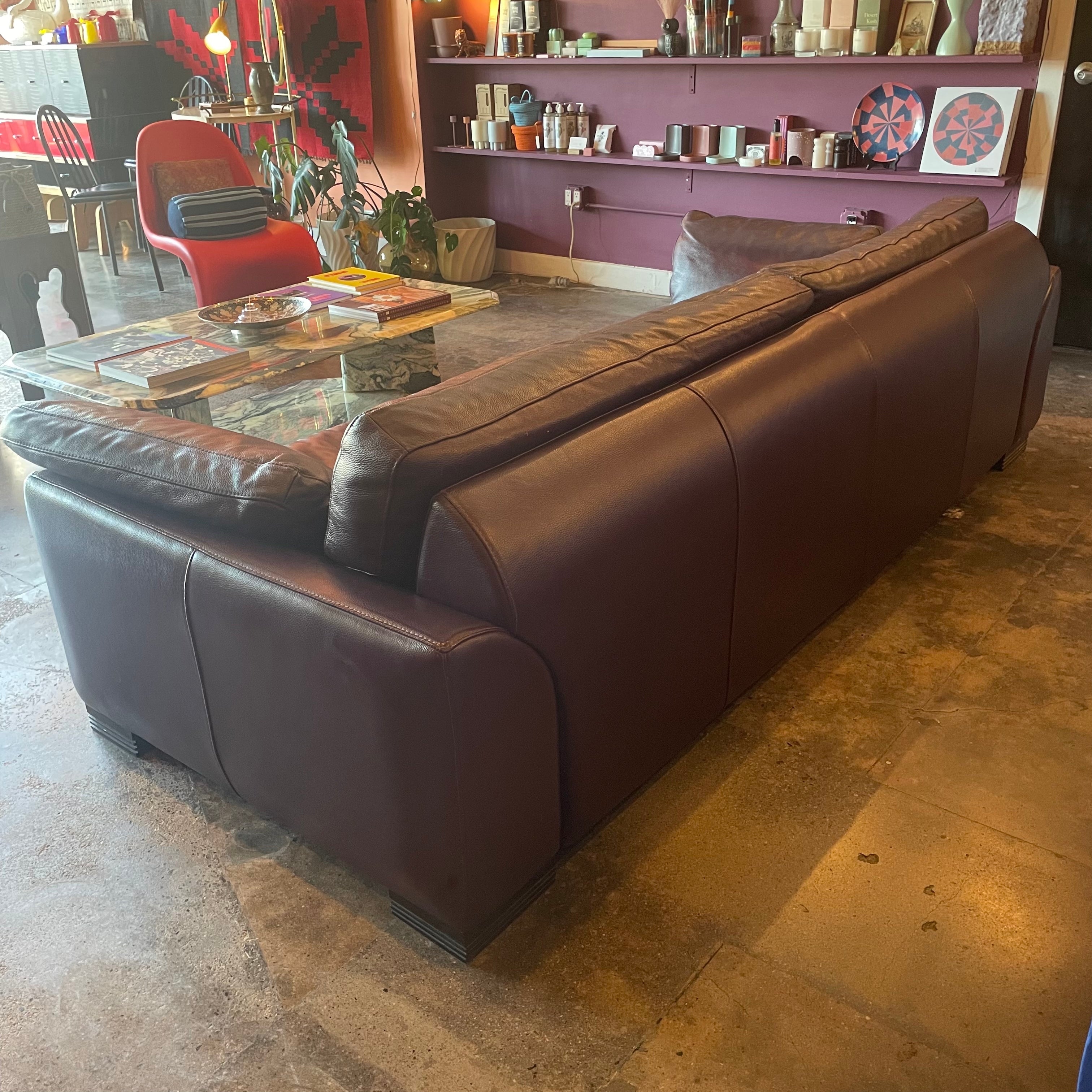 1980's Vintage Italian Leather Sofa by Natuzzi Sofa john ahmad rugs