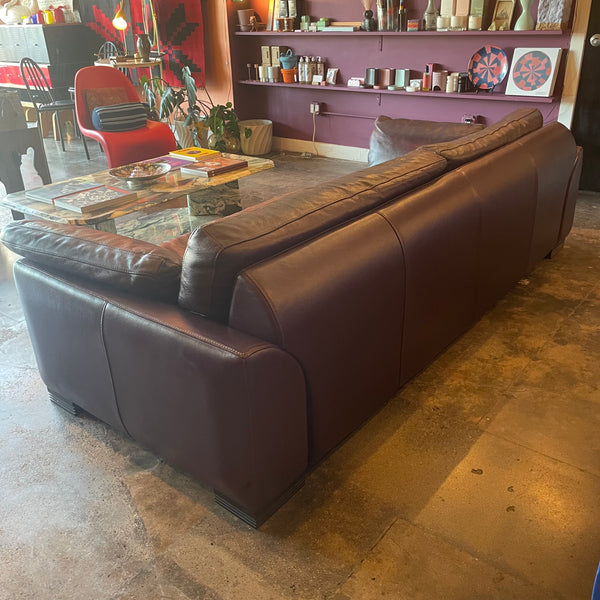 1980's Vintage Italian Leather Sofa by Natuzzi Sofa john ahmad rugs