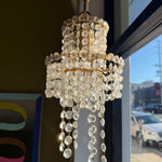 Antique Crystal + Brass Pendant Light Lighting CANDID HOME