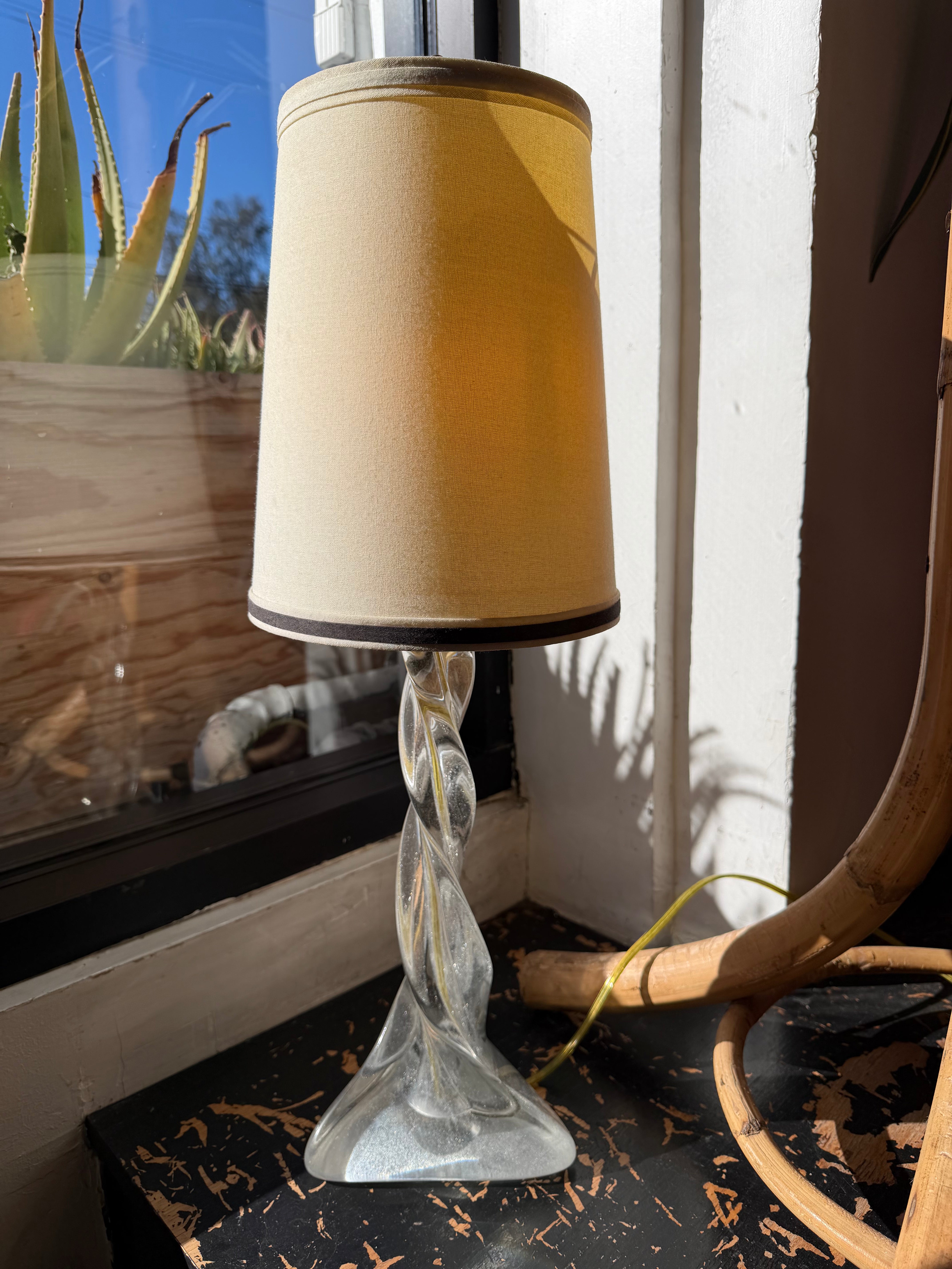 1960's Vintage Murano Glass Twisted Lamp lamp CANDID HOME