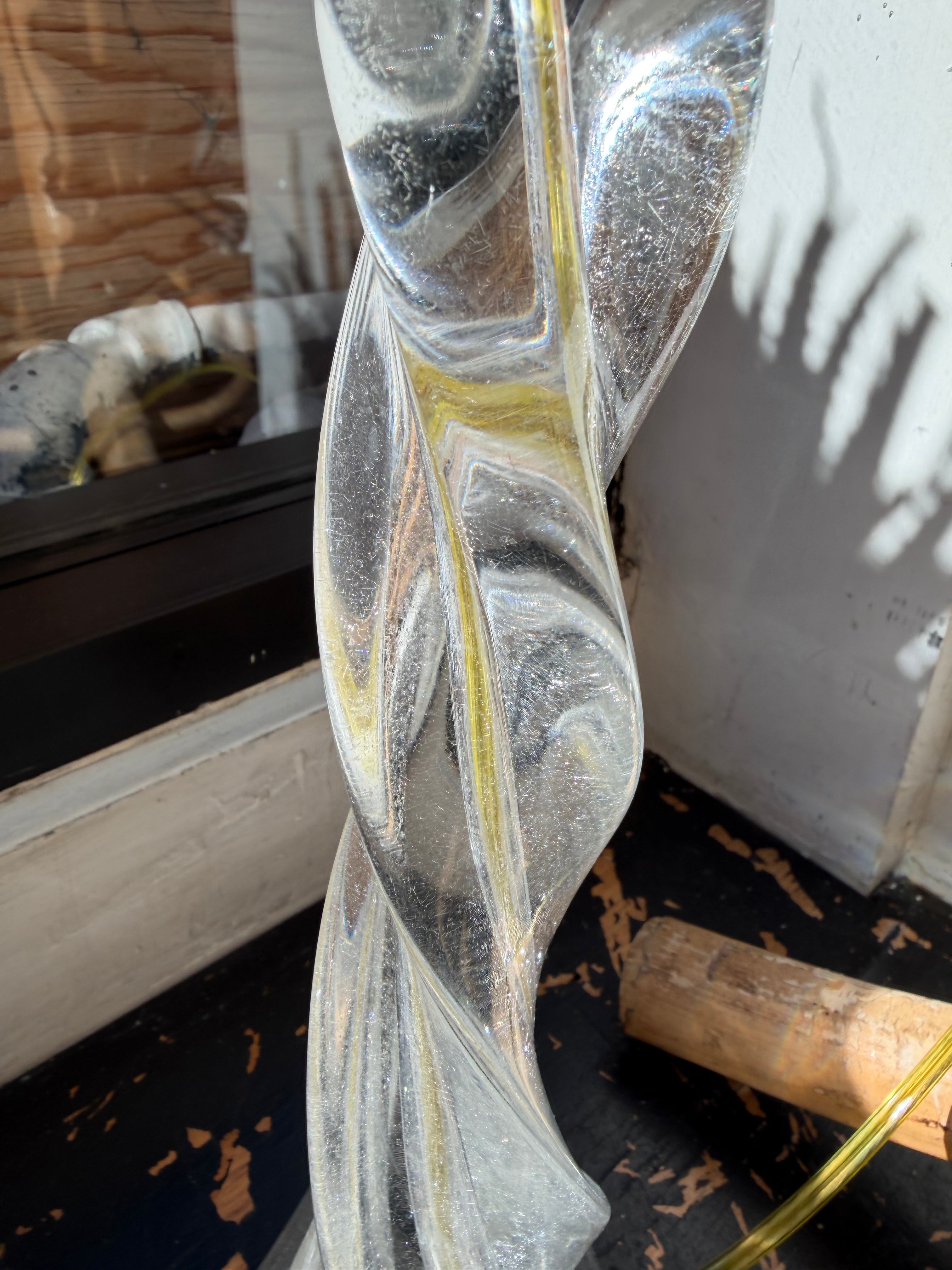 1960's Vintage Murano Glass Twisted Lamp lamp CANDID HOME