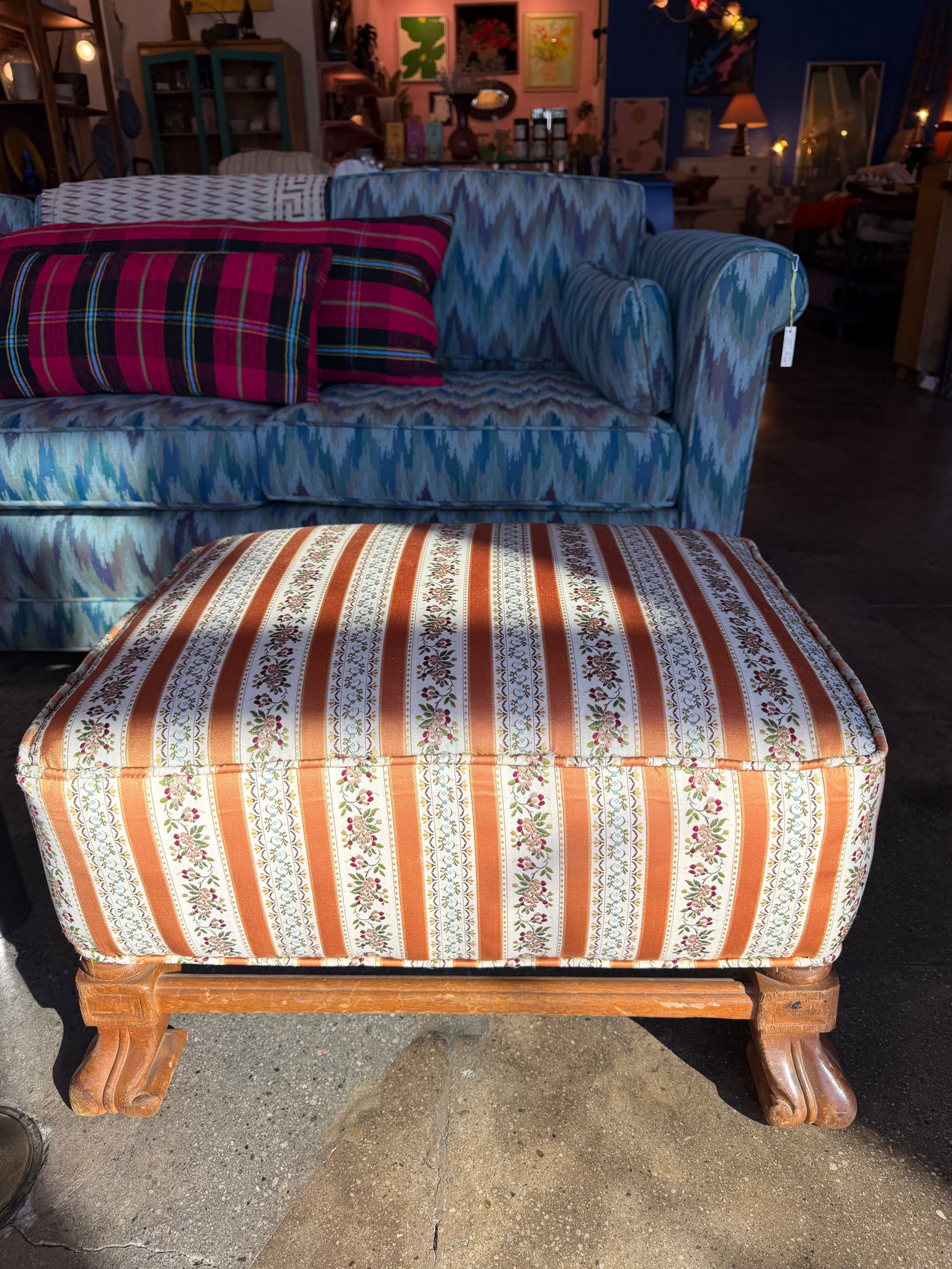 Antique Clawfoot Ottoman ottoman CANDID HOME