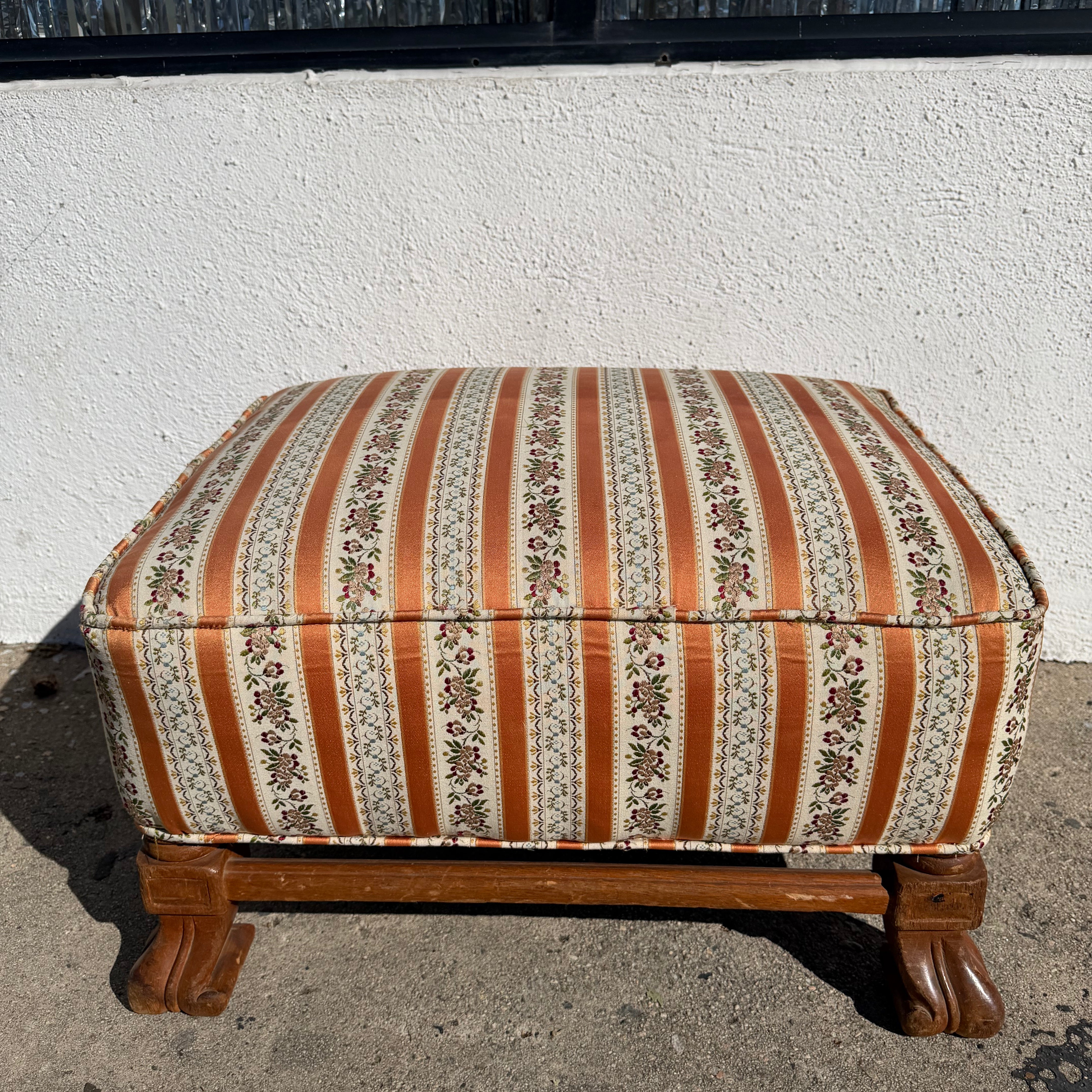 Antique Clawfoot Ottoman ottoman CANDID HOME
