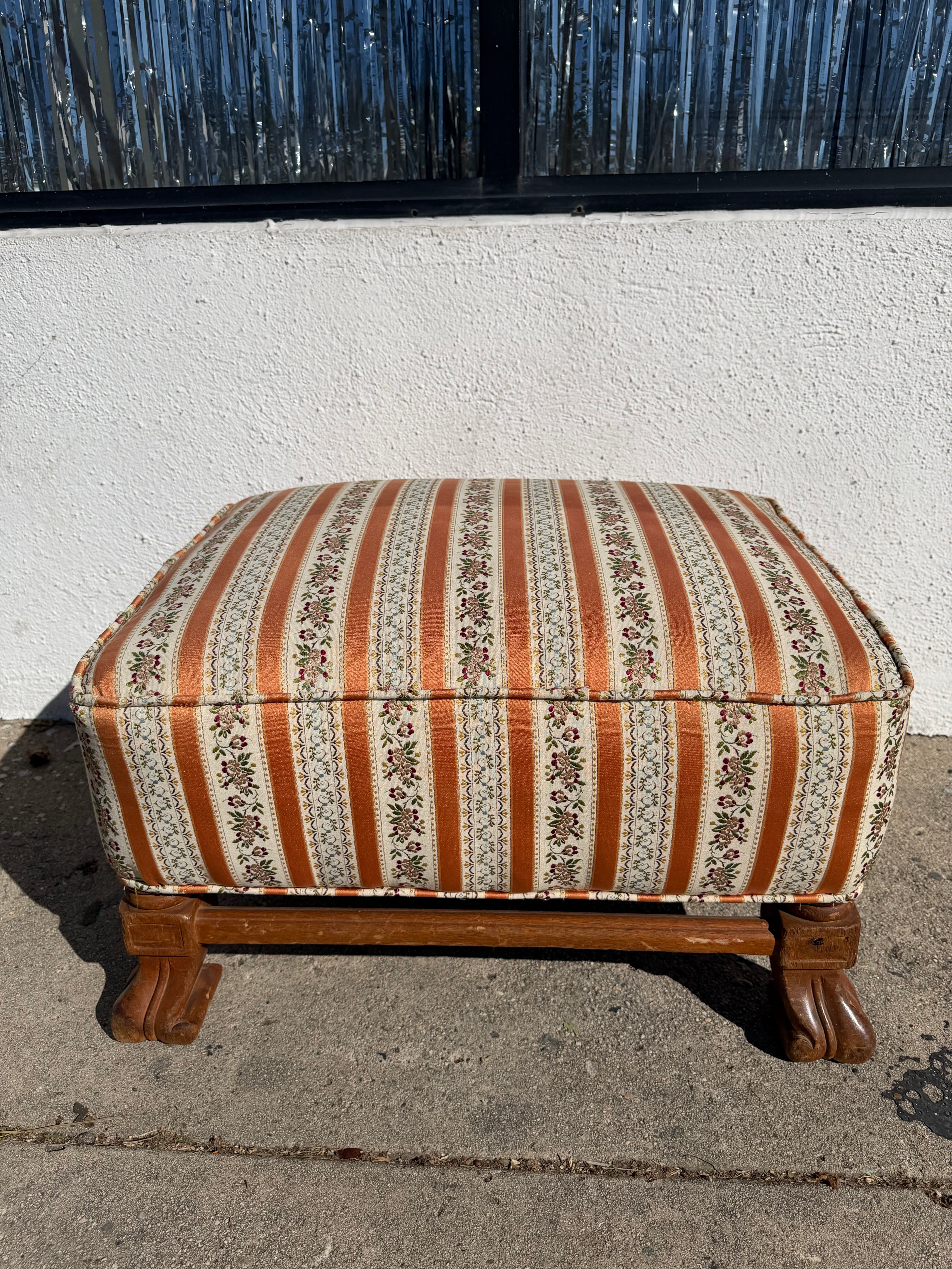 Antique Clawfoot Ottoman ottoman CANDID HOME