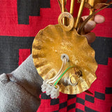 Antique Italian Brass Double Sconce - A Pair Lighting CANDID HOME