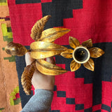 Antique Italian Brass Double Sconce - A Pair Lighting CANDID HOME