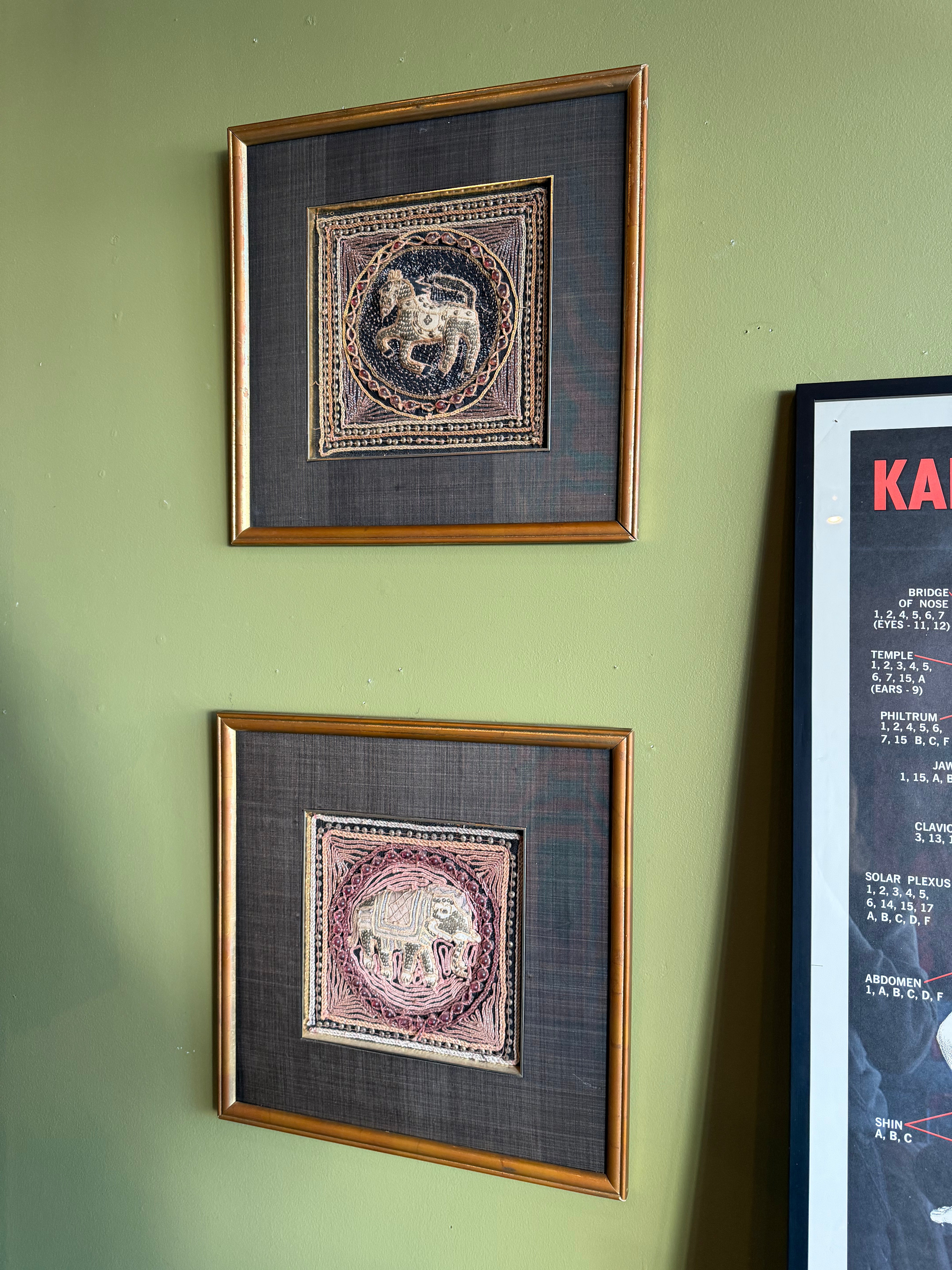 Mid-century Thai Framed Textile Art - Price for Each Artwork CANDID HOME