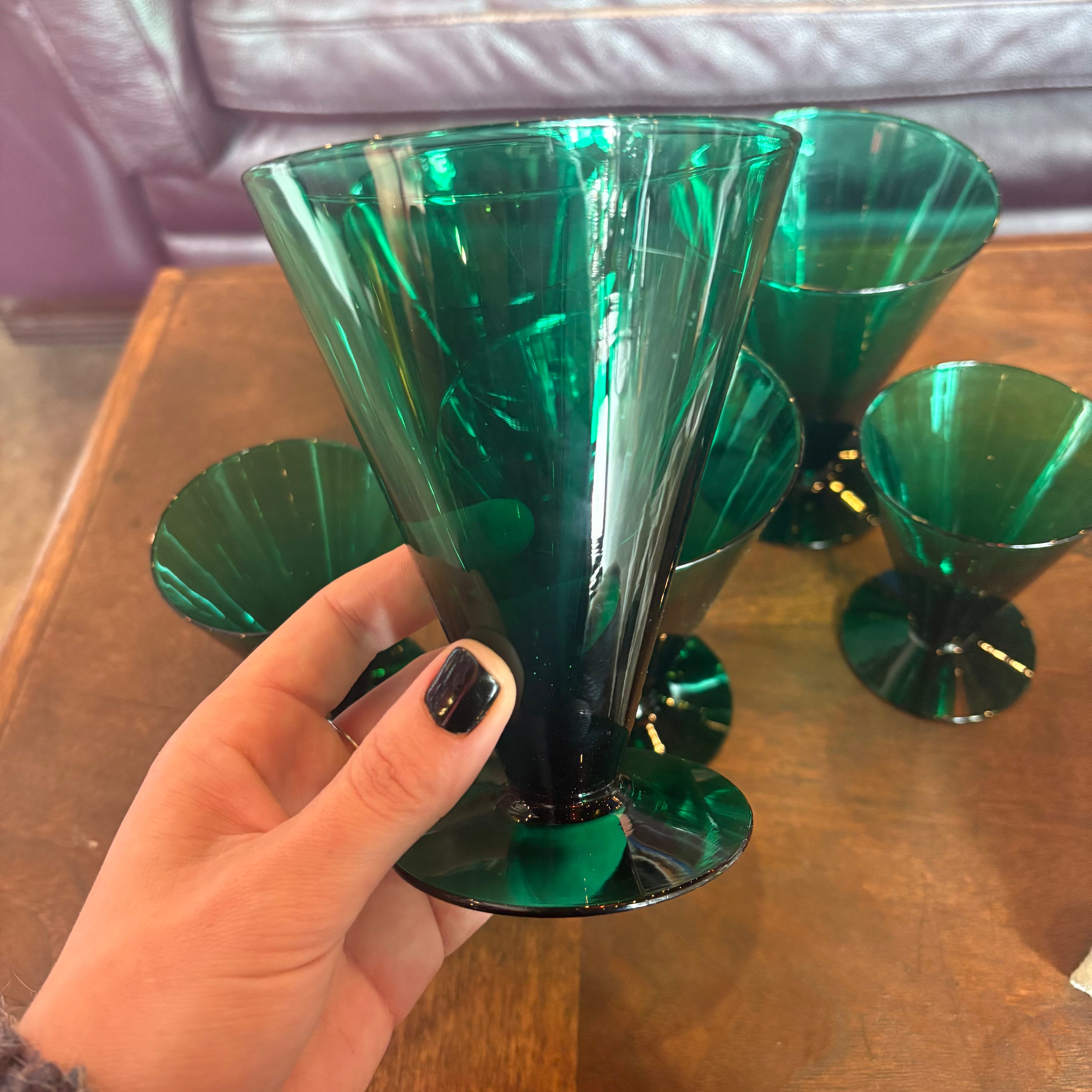 Vintage Footed Tumbler Glasses Drinking Glasses CANDID HOME Standard