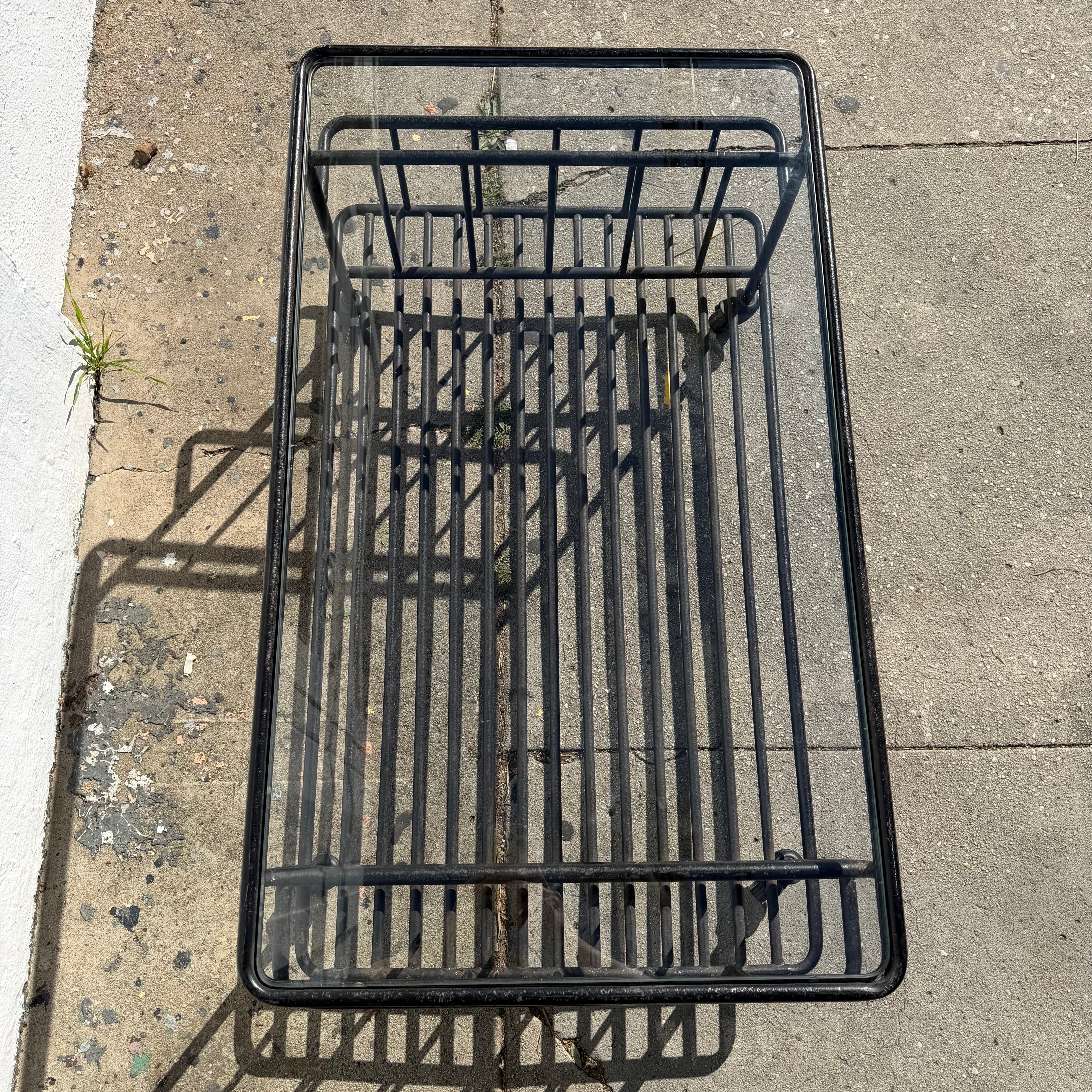 Vintage Iron Coffee Table - 40" L coffee table CANDID HOME