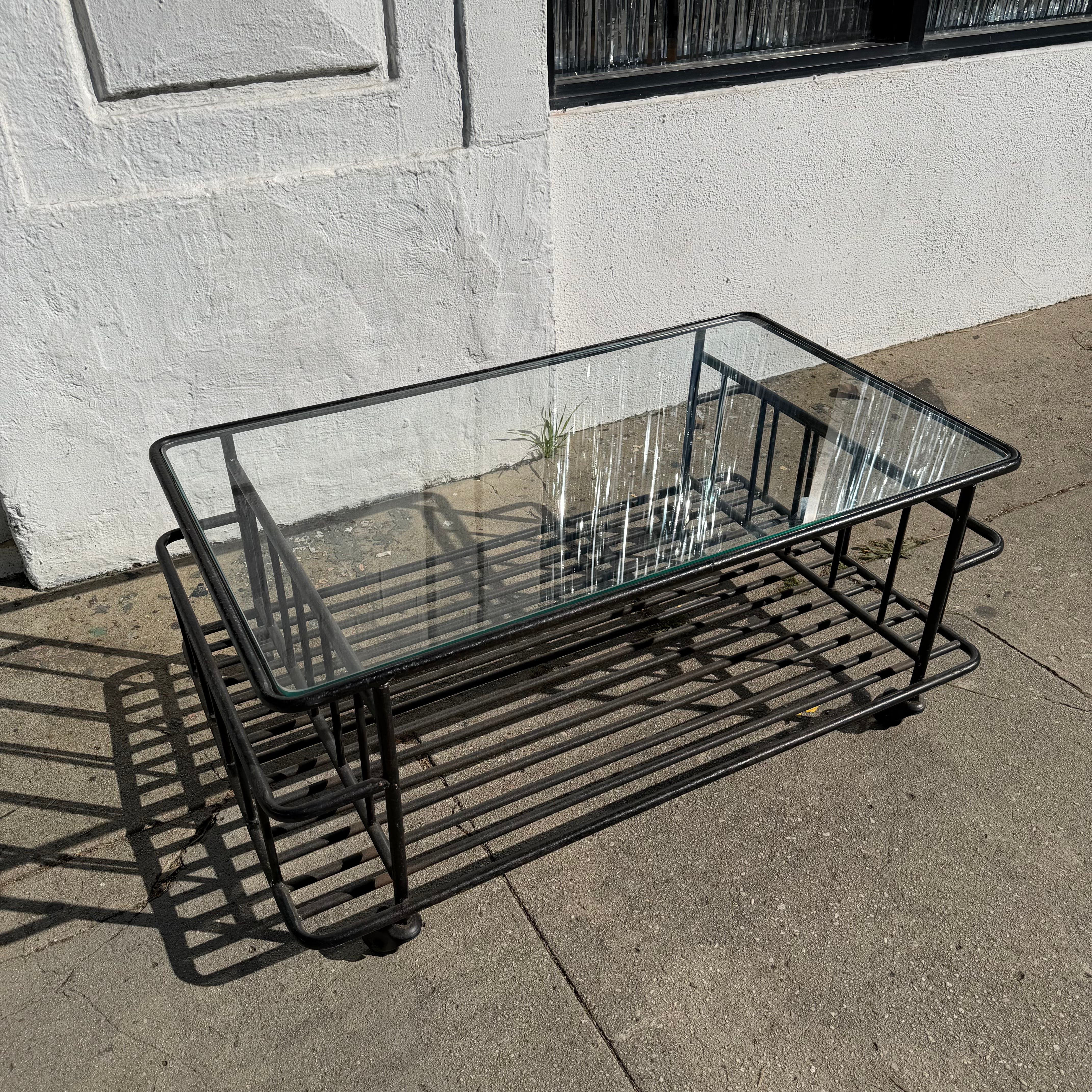 Vintage Iron Coffee Table - 40" L coffee table CANDID HOME