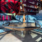 Mid-Century Rattan and Iron Basket basket CANDID HOME