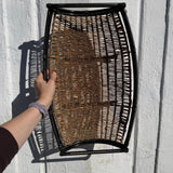 Mid-Century Rattan and Iron Basket basket CANDID HOME