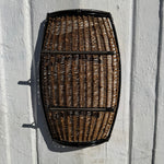 Mid-Century Rattan and Iron Basket basket CANDID HOME