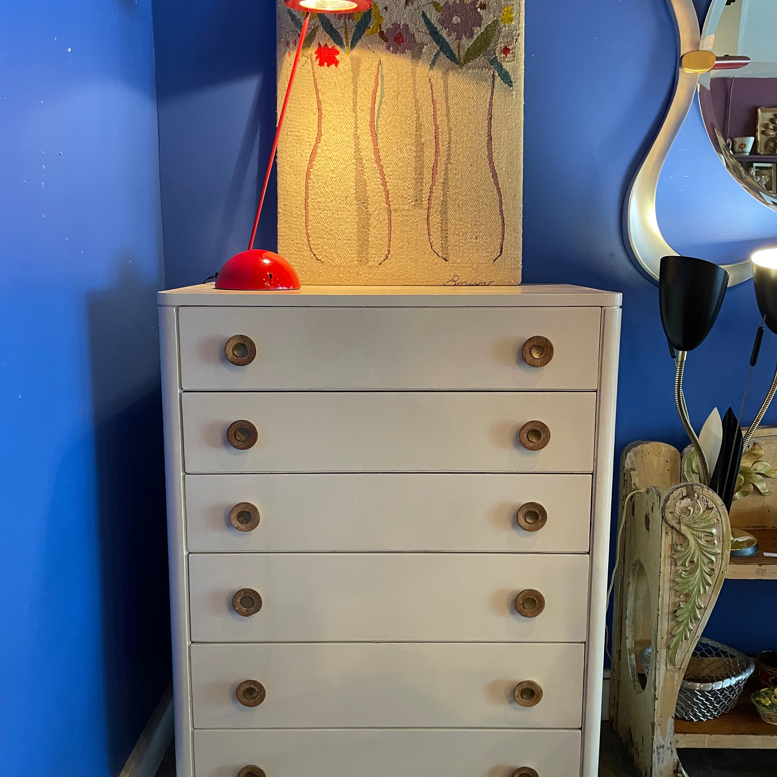 1940's Vintage Art Deco Dresser by Morris Sanders for Mengel Dresser CANDID HOME