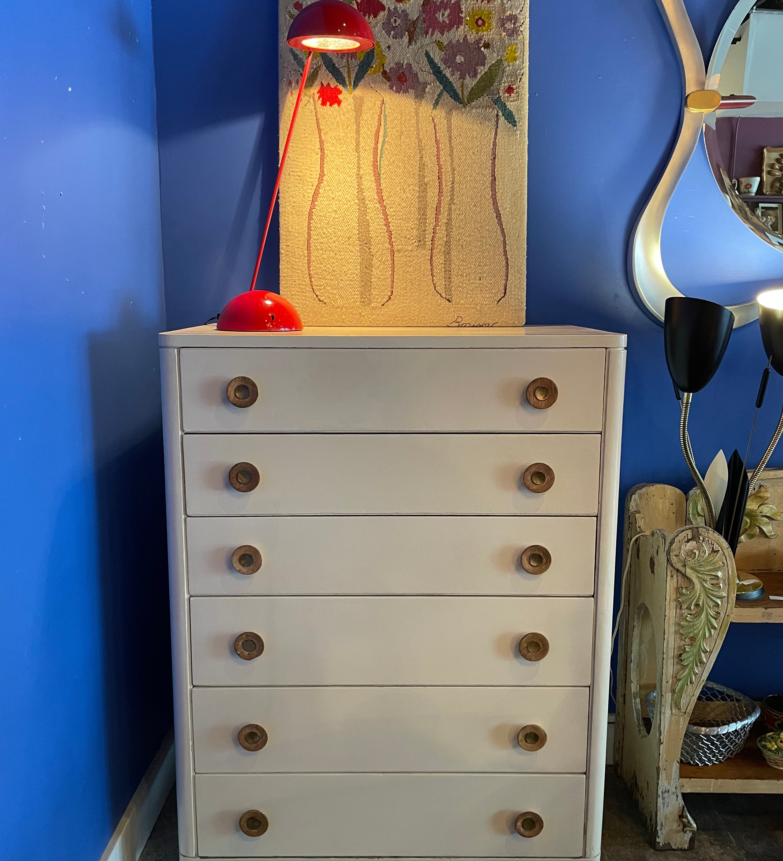 1940's Vintage Art Deco Dresser by Morris Sanders for Mengel Dresser CANDID HOME