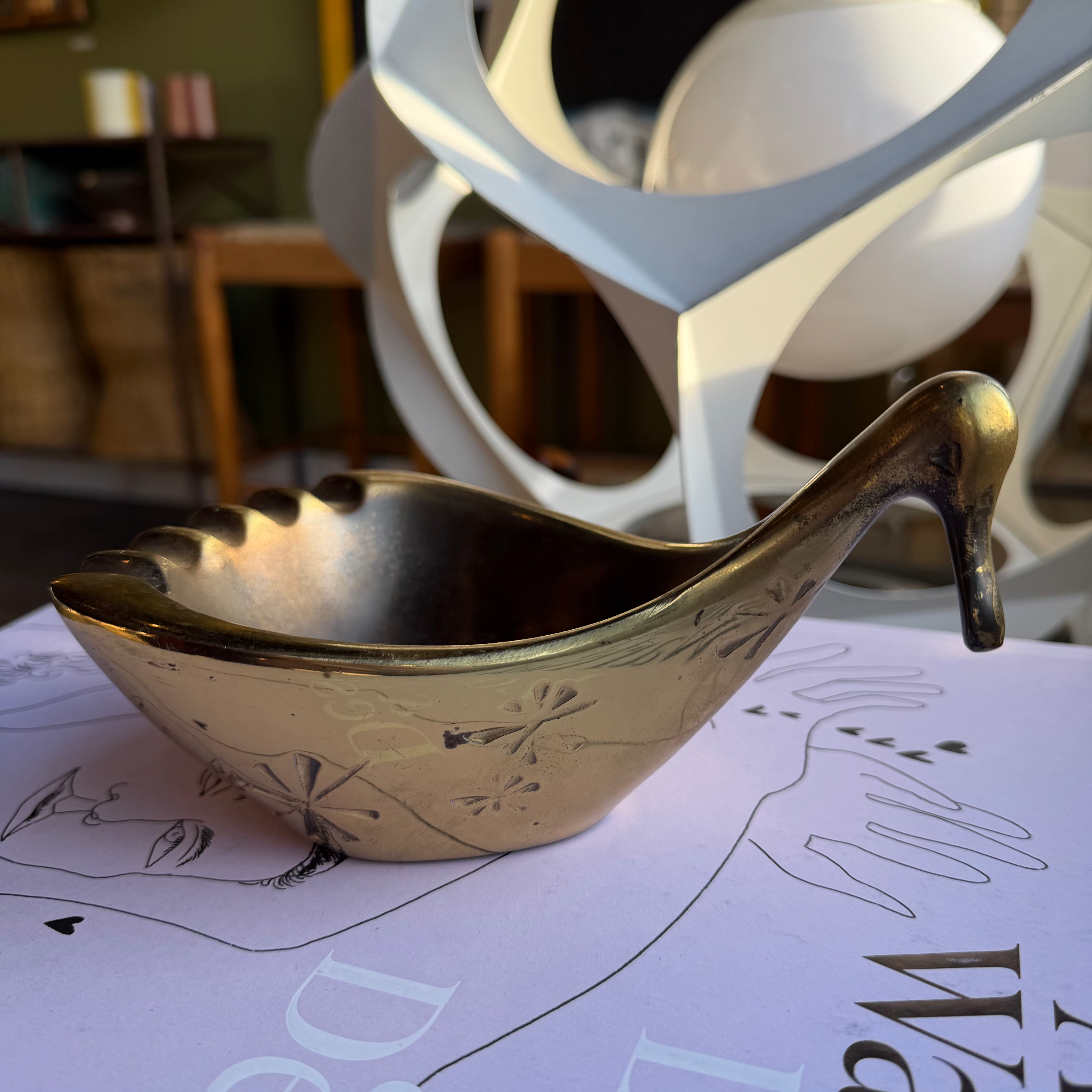 Mid-century Brass Duck Ashtray ashtray CANDID HOME