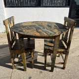 Vintage Marble Paper Kids Table + Chair Set kids furniture CANDID HOME