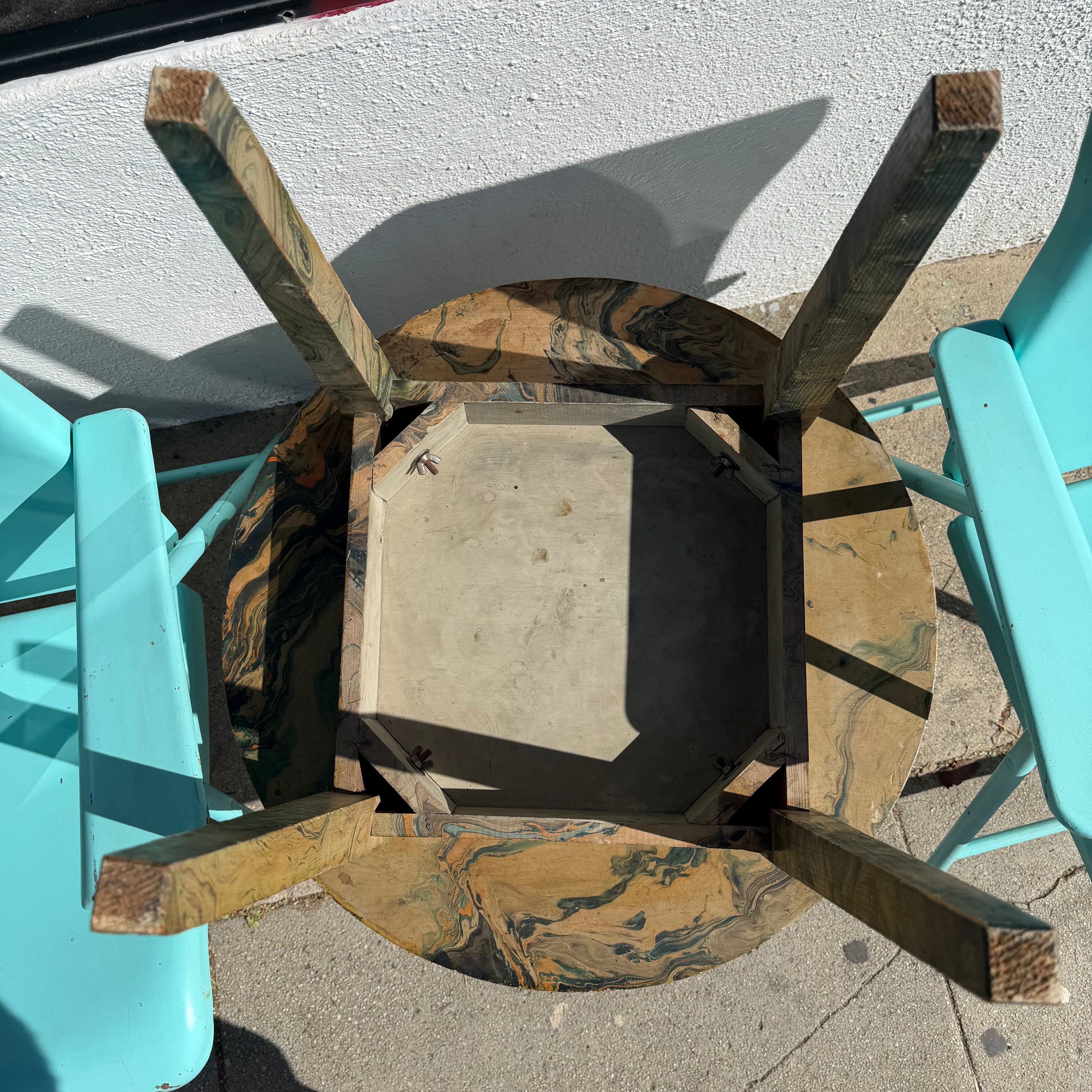 Vintage Marble Paper Kids Table + Chair Set kids furniture CANDID HOME