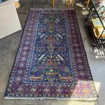 Vintage Afghan Baluchi Rug - 3'9" x 7'1" Rugs CANDID HOME