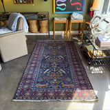 Vintage Afghan Baluchi Rug - 3'9" x 7'1" Rugs CANDID HOME